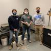 ConCreate Design Club members (from left) Kistler, Shafer and Wohlfarth prepare their competition entry in a Pennsylvania College of Technology lab.