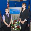 From left, state Sen. Gene Yaw, chairman of the Penn College Board of Directors; Peggy Madigan Memorial Leadership Scholarship recipients Caleb J. Maenza, of Sayre, and Jessica M. Stevens, of Milan; and Robb Dietrich, executive director of the Penn College Foundation.