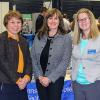 From left, Carol A. Lugg, assistant dean of construction and design technologies at Penn College; Kathern R. Friel, acting dean of instruction at Delaware Technical Community College; and Stacey C. Hampton, assistant dean of industrial, computing and engineering technologies at Penn College, attend Delaware Tech’s Engineering Technology Fair to inform students of an agreement establishing a path for Delaware Tech graduates to pursue bachelor’s degrees at Penn College.