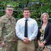 Kurt M. Maly, of Effort, is the first recipient of Pennsylvania College of Technology’s Army ROTC First-Year Scholarship. He is flanked by Lt. Col. Jonathon M. Britton, professor of military science for Bald Eagle Battalion Army ROTC, and Carolyn R. Strickland, vice president for enrollment management and associate provost at the college. 