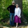 Scholarship donors Dennis F. and Patricia A. Ringling, on one of the nature trails at the Schneebeli Earth Science Center.