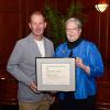 Ronald A. Burger, co-owner of George Burger & Sons Inc. Garden Center, Luzerne County, with Pennsylvania College of Technology President Davie Jane Gilmour.