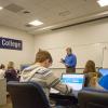 Bruce A. Wehler, assistant professor of English-composition at Penn College – pictured during a Spring 2017 review session offered through Workforce Development & Continuing Education – will return this semester to help high school students prepare for SATs in advance of the Dec. 2 testing date.