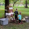 'SpongeBob Strawpants," spatula at the ready to flip a Krabby Patty, draws immediate attention from neighborhood children.