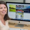 Penn College student Tammy R. Smith, of South Williamsport, is helping to optimize the Little League Baseball website.