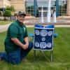 Penn College student Trey L. White developed the Chillin’ Chair Challenge, a compact, lightweight tossing game that attaches to the back of a chair. White, who is pursuing an innovation leadership competency credential, along with a bachelor’s degree in applied technology studies, conceived the product in in February; it is already available for purchase.