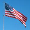 "Old Glory" waves outside the Student and Administrative Services Center, where the college's military personnel can obtain financial aid assistance.