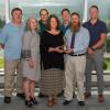 From left, Jacob R. Miller, Elaine J. Lambert, Edwin G. Owens, Lauren A. Rhodes, Christopher J. Leigh, Edward J. Almasy and Spyke M. Krepshaw were integral in the production of “Working Class: Game On! Why Math Matters,” a Telly Award-winning episode of the documentary series produced by Penn College and WVIA Public Media.