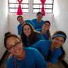 The Penn College group (from front): Glendalis Guadarrama, nursing instructor Christine B. Kavanagh, Maggie K. Calkins, Sarah J. Schick, Mikaila E. Lugo-Schlegel, and Rene Ramirez